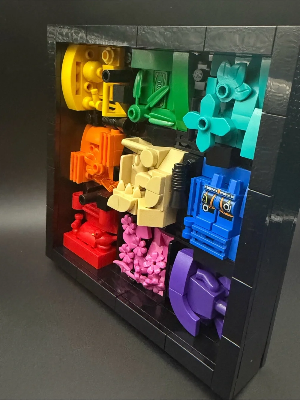 LEGO Rainbow Shadow Box Art